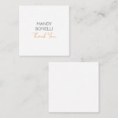 Moderne minimalistische vlakte gepersonaliseerde d informatiekaartje (Voorkant / Achterkant)