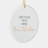 Moderne minimalistische vlakte Gepersonaliseerde t Keramisch Ornament (Rechts)