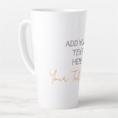 Moderne minimalistische vlakte Gepersonaliseerde t Latte Mok (Linkerhoek)