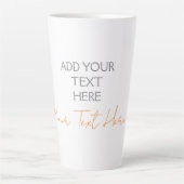 Moderne minimalistische vlakte Gepersonaliseerde t Latte Mok (Voorkant)