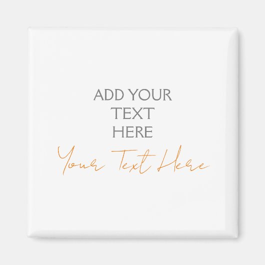 Moderne minimalistische vlakte Gepersonaliseerde t Magneet (Voorkant)