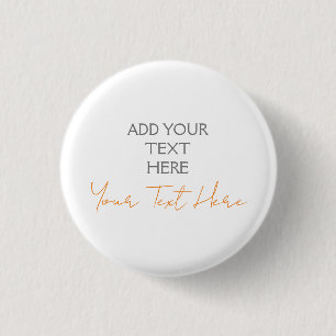 Moderne minimalistische vlakte Gepersonaliseerde t Ronde Button 3,2 Cm