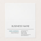 Moderne minimalistische vlakte visitekaartje (Buitenkant ongevouwen)