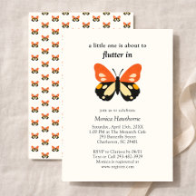 Moderne Minimalistische Vlinder Baby Shower