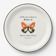 Moderne Minimalistische Vlinder Baby Shower
