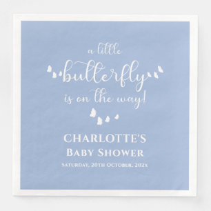 Moderne Minimalistische Vlinder Calligrafie Baby S Servet