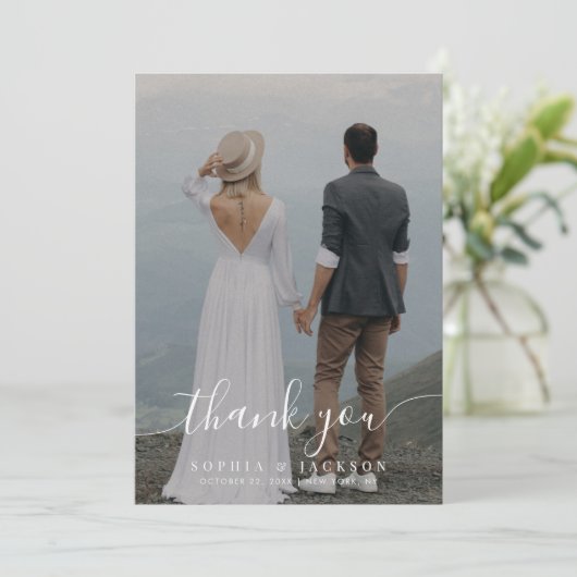 Moderne minimalistische volledige foto bedankt (Staand voorkant)