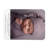 Moderne minimalistische volledige foto geboorteaan magneet (Horizontaal)
