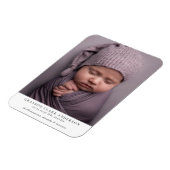 Moderne minimalistische volledige foto geboorteaan magneet (Linkerzijde)