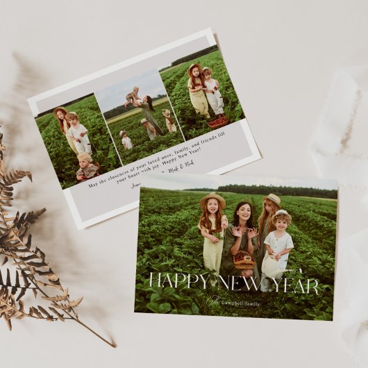 Moderne minimalistische volledige foto Gelukkig Ni Feestdagenkaart