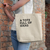 Moderne minimalistische VOLTOOIING VAN IDEAS Mam C Tote Bag