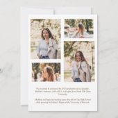 Moderne minimalistische vorm overlay foto Afstuder Aankondiging (Achterkant)