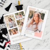 Moderne minimalistische vorm overlay foto Afstuder Aankondiging