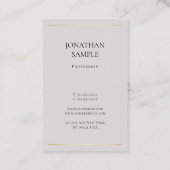 Moderne, minimalistische vormgeving elegante vormg visitekaartje (Achterkant)