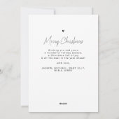 Moderne Minimalistische Vrede & Liefde Fotocollage Feestdagenkaart (Achterkant)