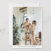 Moderne Minimalistische Vreugde Liefde Vrede 5 Fot Feestdagenkaart (Achterkant)