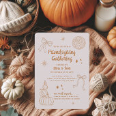 Moderne Minimalistische Vrienden-dankfeest Vakanti Kaart