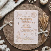 Moderne Minimalistische Vrienden-dankfeest Vakanti Kaart