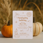 Moderne Minimalistische Vrienden-dankfeest Vakanti Kaart