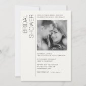 Moderne minimalistische Vrijgezellenfeest B & W fo Kaart (Voorkant)