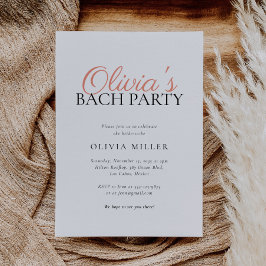 Moderne minimalistische vrijgezellenfeest kaart