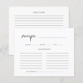 Moderne minimalistische Vrijgezellenfeest recepten (Voorkant / Achterkant)