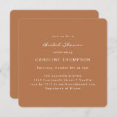 Moderne minimalistische Vrijgezellenfeesten vierka Kaart (Voorkant / Achterkant)