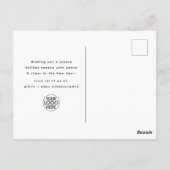 Moderne Minimalistische Vrolijk Kerst Script Zakel Briefkaart (Achterkant)