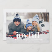 Moderne minimalistische vrolijke 1 foto kerst Kaar (Voorkant)