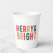 Moderne minimalistische vrolijke & heldere script papieren bekers (Achterkant)