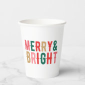 Moderne minimalistische vrolijke & heldere script papieren bekers (Voorkant)