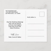 Moderne minimalistische vrolijke kerst één foto briefkaart (Achterkant)