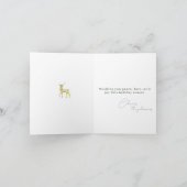 Moderne minimalistische vrolijke kerst gouden rend kaart (Binnen)