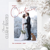 Moderne minimalistische vrolijke kerst Pas getrouw Acryl Uitnodigingen