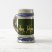 Moderne minimalistische vrolijke kerst rendieren bierpul (Voorkant links)