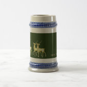 Moderne minimalistische vrolijke kerst rendieren bierpul (Center)