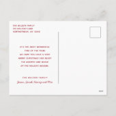 Moderne minimalistische vrolijke kerstfamilie feestdagenkaart (Achterkant)