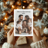 Moderne minimalistische vrolijke kerstfoto