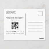 Moderne minimalistische vrolijke kerstvakantie FOT Briefkaart (Achterkant)