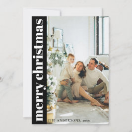 Moderne minimalistische vrolijke kerstvakantie Kaa Feestdagenkaart