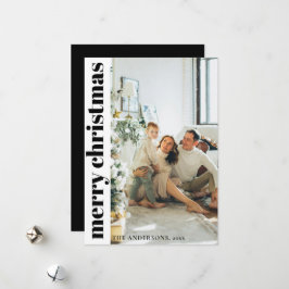 Moderne minimalistische vrolijke kerstvakantie Kaa Feestdagenkaart