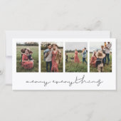 Moderne minimalistische vrolijkheid alles 4 foto c feestdagenkaart (Voorkant)