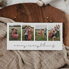 Moderne minimalistische vrolijkheid alles 4 foto c feestdagenkaart