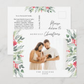 Moderne minimalistische, vrolijkste kerst familie  briefkaart (Voorkant / Achterkant)