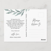 Moderne minimalistische, vrolijkste kerst familie  briefkaart (Achterkant)