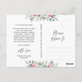 Moderne minimalistische, vrolijkste kerstfamilie briefkaart (Achterkant)