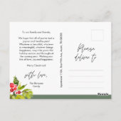 Moderne minimalistische, vrolijkste kerstfamilie briefkaart (Achterkant)