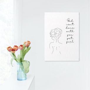 Moderne minimalistische vrouwelijke huis accent li poster