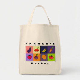 Moderne Minimalistische Vruchten & Groenten – Boer Tote Bag