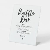 Moderne minimalistische wafelbar Brunch voetstuk Reclamebord Met Voetstuk (Voorkant)